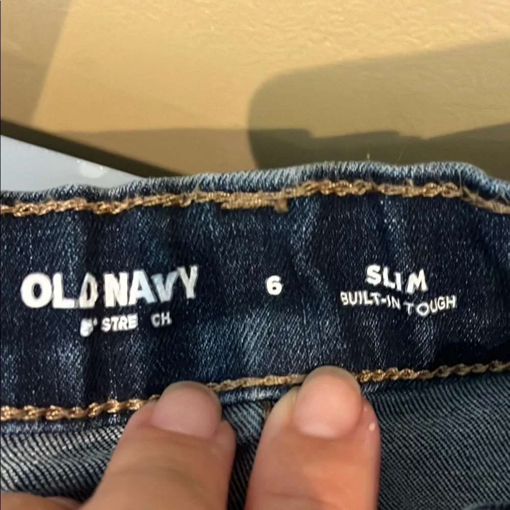 Old Navy Boys Distressed Blue Jeans